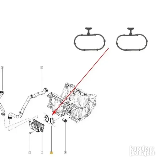 Gumice hladnjaka ulja Reno Clio IV benzinac