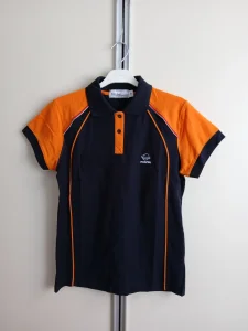 Decija majica crna-oranz sa kragnom