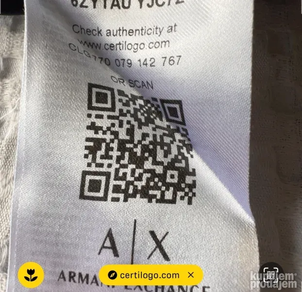ARMANI EXCHANGE ORIGINAL zenski crni tanji duks XS - S
