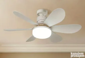 Plafonski ventilator sa LED sijalicom i držačem