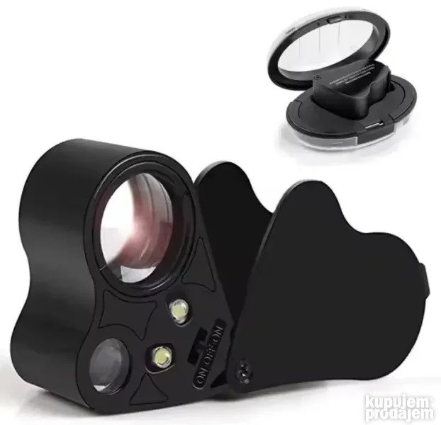 Magnifying Glass Jewelry LED Loupe Zoom 60x puta Lupa