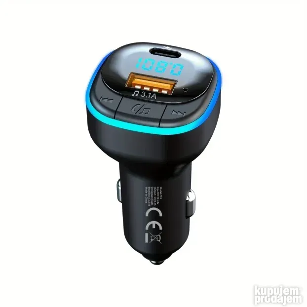 FM transmiter C33 USB, PD, QC 3.0 Bluetooth 5.0, RGB, handsf