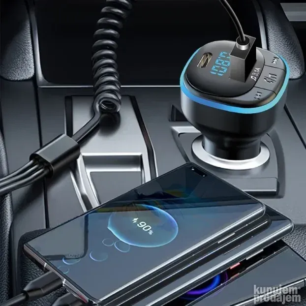 FM transmiter C33 USB, PD, QC 3.0 Bluetooth 5.0, RGB, handsf
