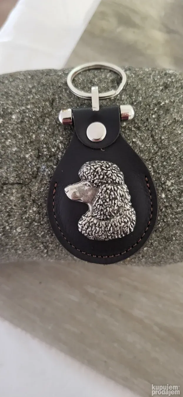 Pudla 3d metal koža privezak za ključeve