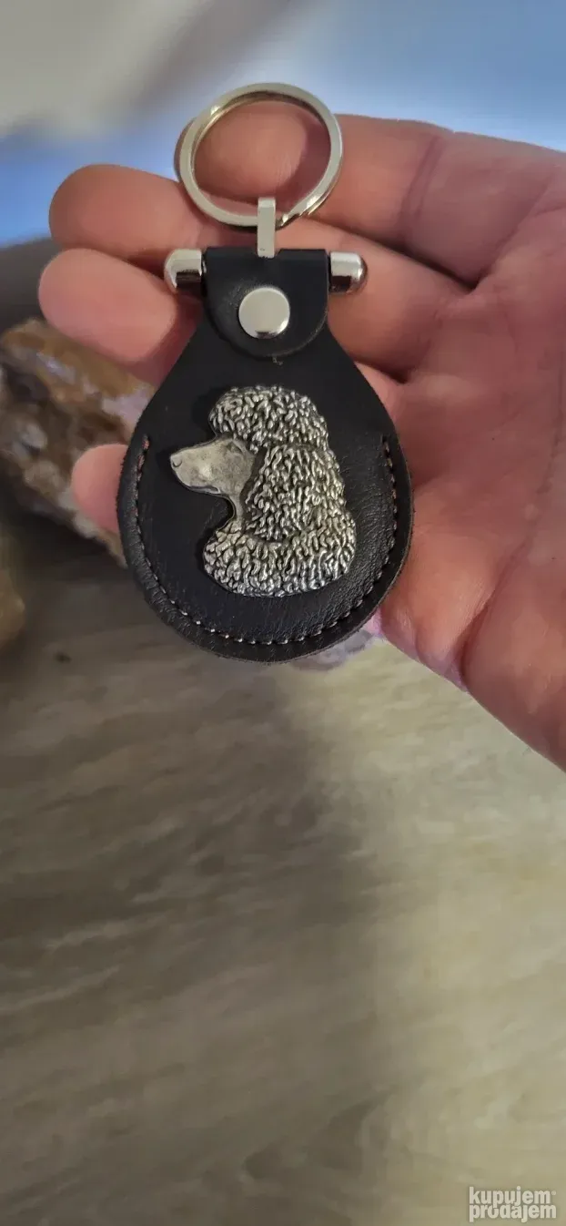 Pudla 3d metal koža privezak za ključeve