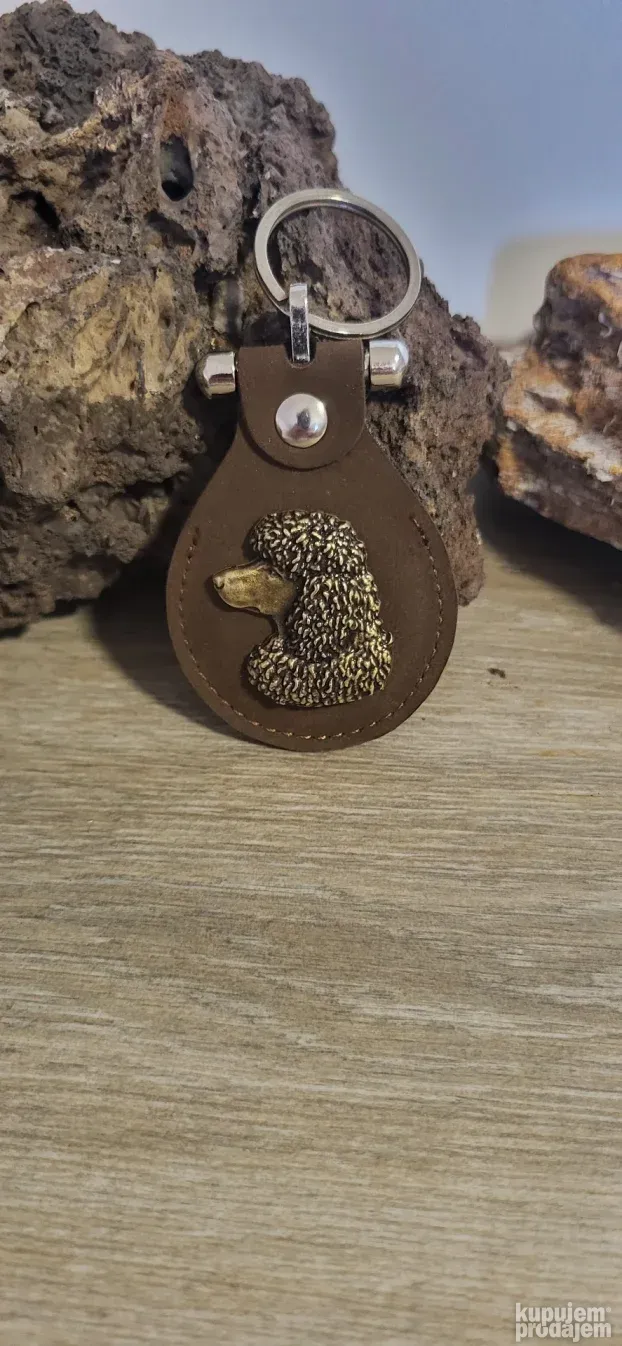 Pudla 3d metal koža privezak za ključeve