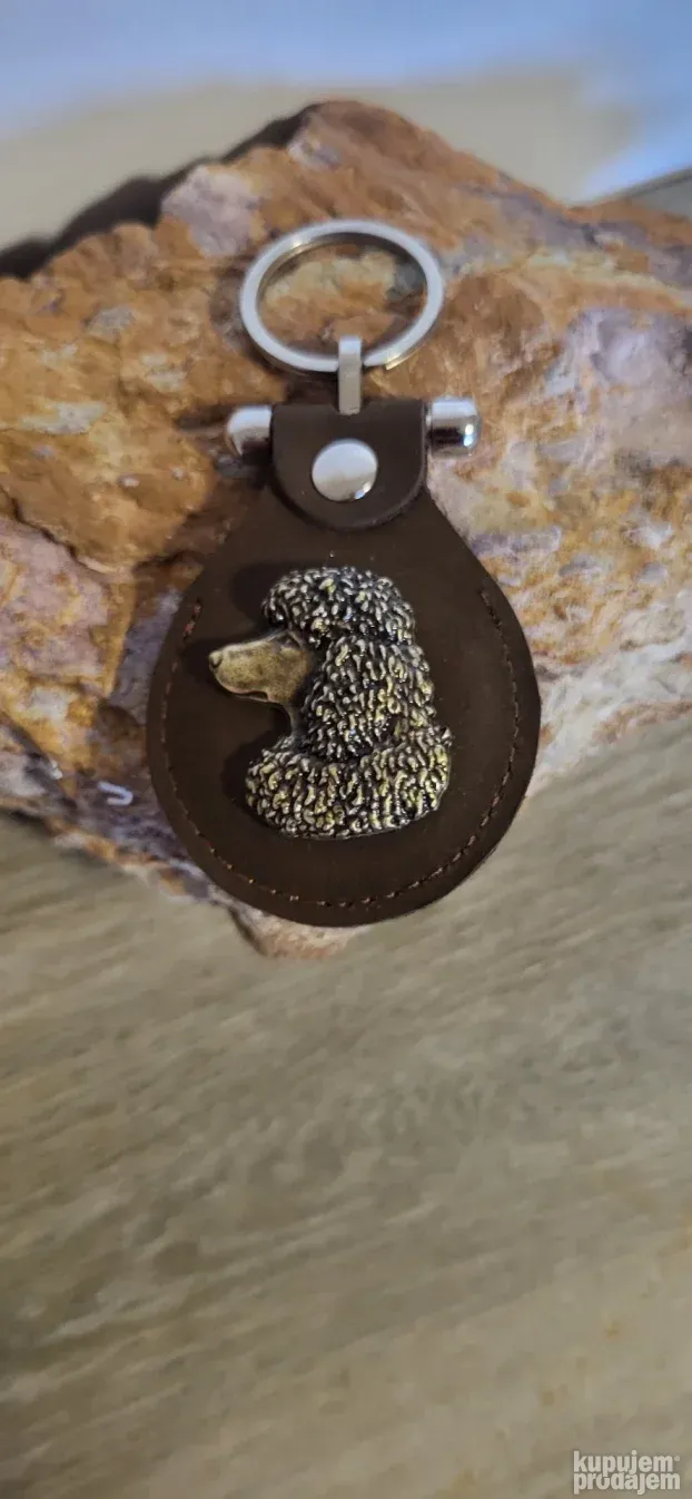 Pudla 3d metal koža privezak za ključeve