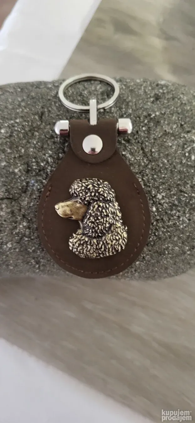 Pudla 3d metal koža privezak za ključeve