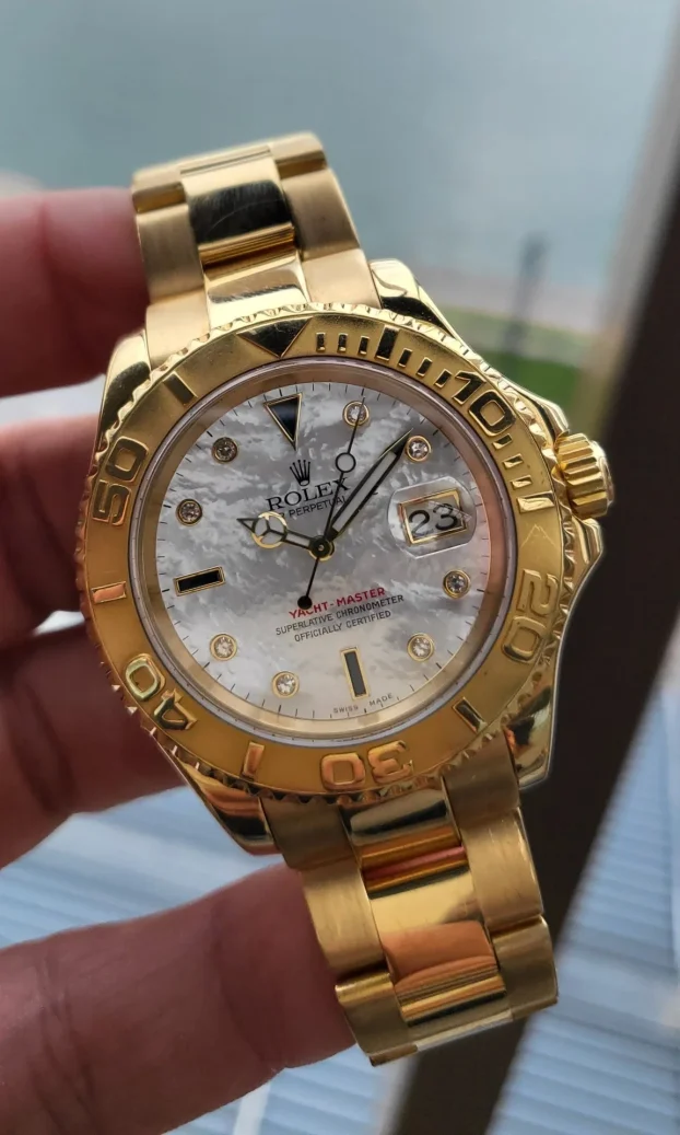 Rolex Yacht-Master 40 Yellow Gold MOP Diamond Dial