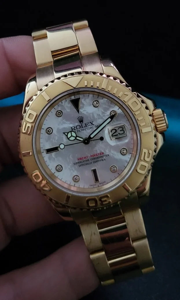 Rolex Yacht-Master 40 Yellow Gold MOP Diamond Dial