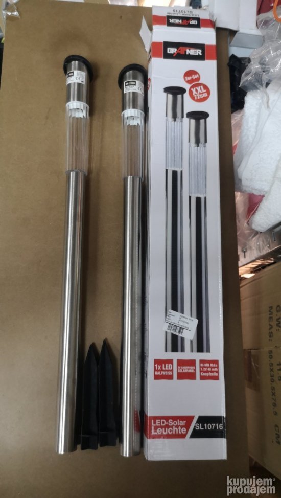 Solarne Lampe 72cm Set 2 Kom- Grafner XXL LED Solarleuchte