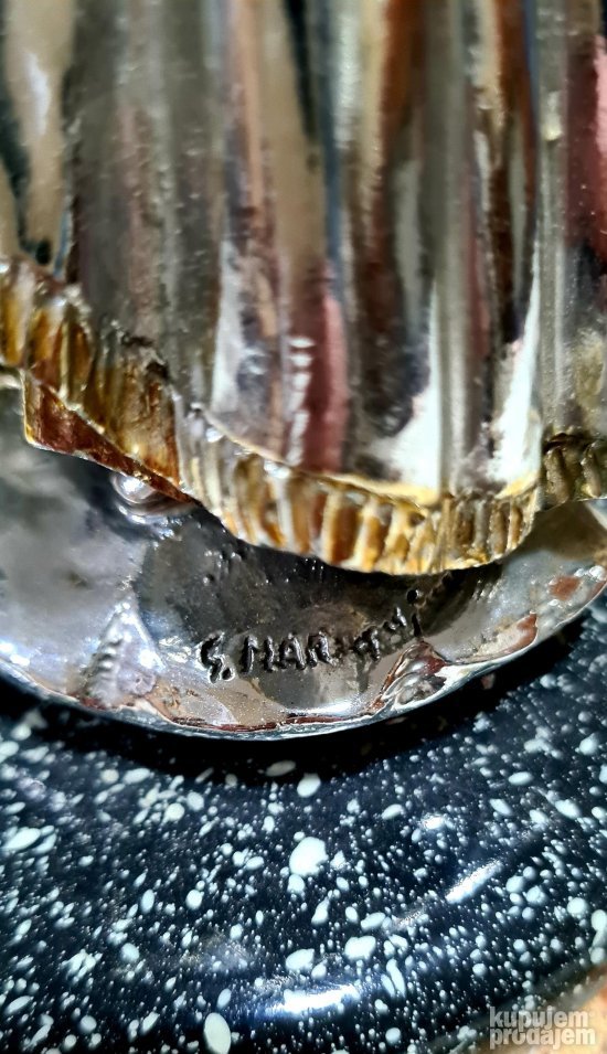 Vrhunska stara  srebrna dizajnerska potpisana figura- damica