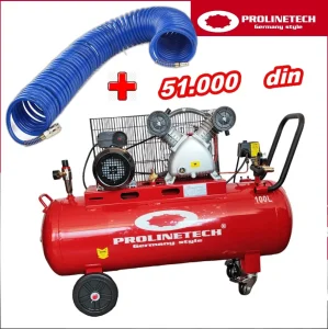 Kompresor PROLINETECH 100l + Crevo 20m Poklon