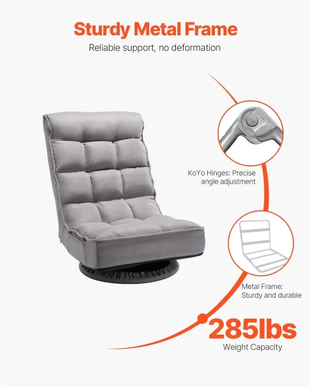 Gejmerska podna stolica siva