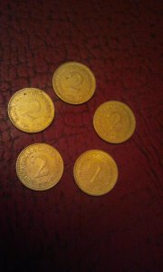 lot kovanica 2 dinara yugoslavija 1980ih