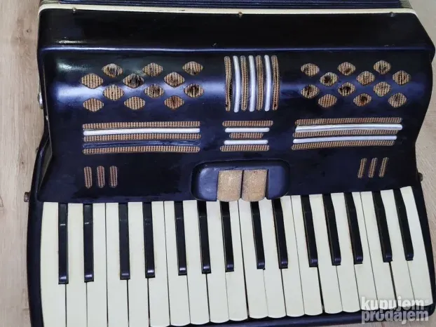 Vrlo stara kolekcionarska harmonika muzejski primerak isprav