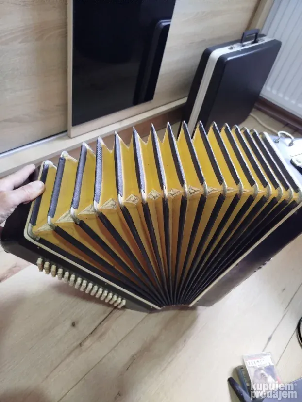 Vrlo stara kolekcionarska harmonika muzejski primerak isprav