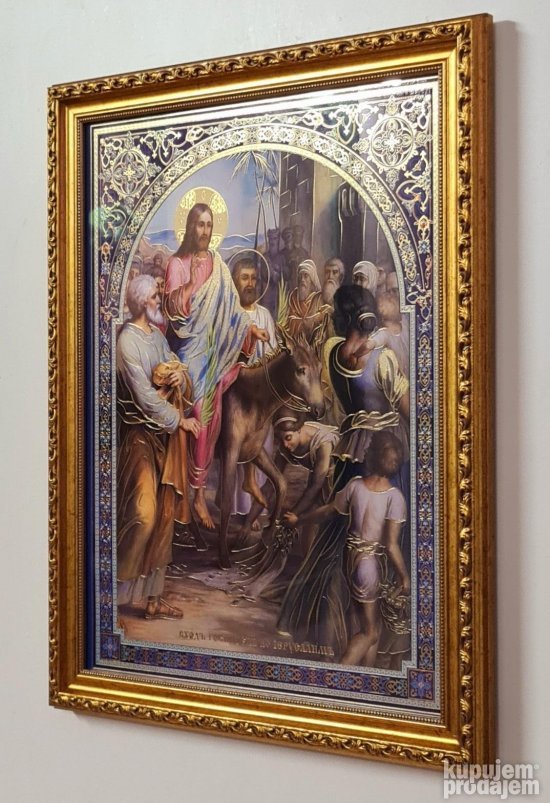 Prelepa Ruska Ikona - Ulazak Isusa u Jerusalim
