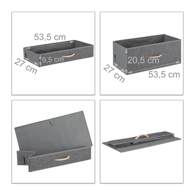 Pet sklopivih fioka, 3 x 53.5x20.5x27cm i 2 x 53,5x9.5x27cm