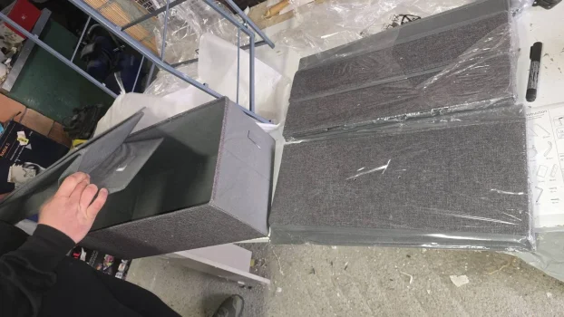 Pet sklopivih fioka, 3 x 53.5x20.5x27cm i 2 x 53,5x9.5x27cm