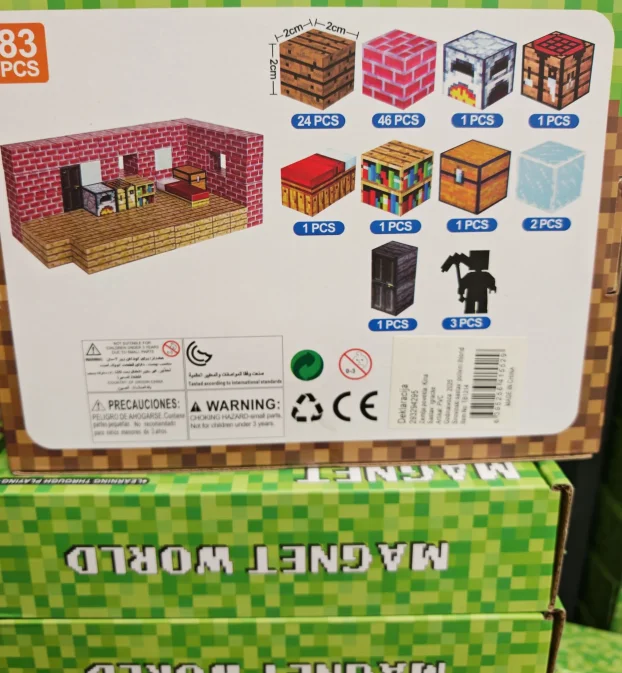 Minecraft magnetne kockice Set kocke 198 6 figuruca 3 dezena