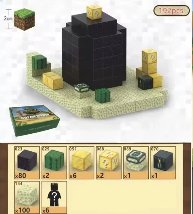 Minecraft magnetne kockice Set kocke 198 6 figuruca 3 dezena
