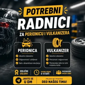 Radnik za rad u: Auto Perionica Vozdovac