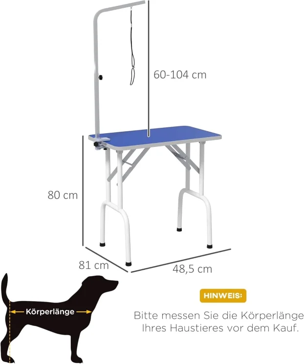 PawHut sklopivi sto za šišanje kućnih ljubimaca
