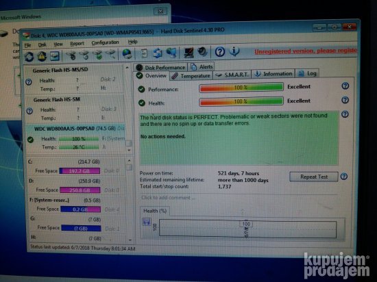 Hitno! WD 80GB Sata 100% ispravan