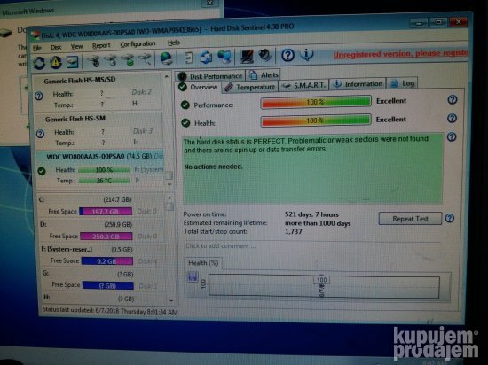 Hitno! WD 80GB Sata 100% ispravan