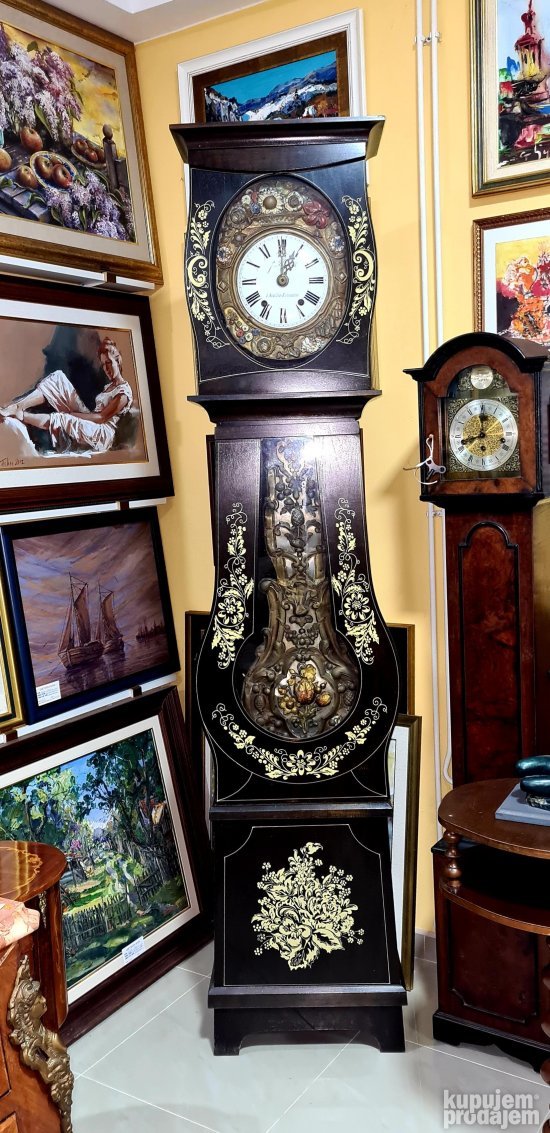 Ogroman Luj XV podni sat dvotegas -19ti vek-225cm impozantan