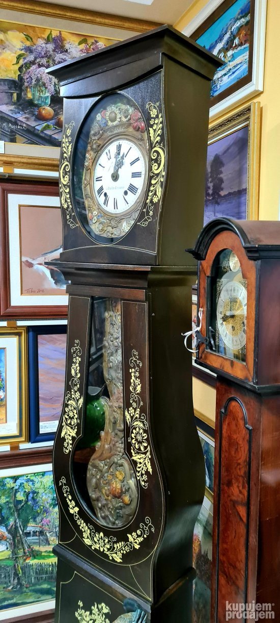 Ogroman Luj XV podni sat dvotegas -19ti vek-225cm impozantan