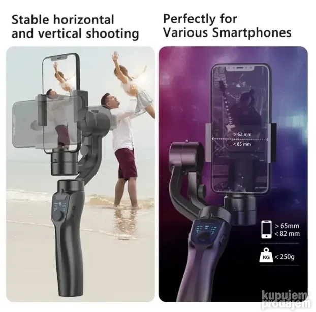Gimbal STABILIZATOR tripod i teleskop 3 AXIS punjivi drzac