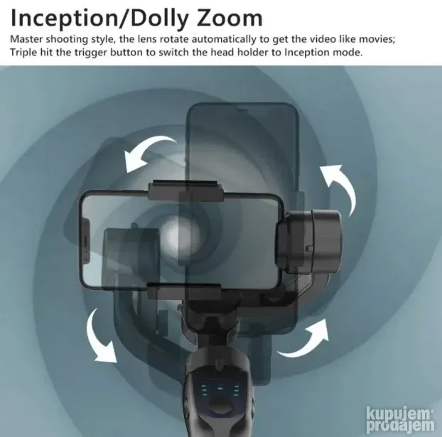 Gimbal STABILIZATOR tripod i teleskop 3 AXIS punjivi drzac