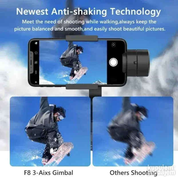 Gimbal STABILIZATOR tripod i teleskop 3 AXIS punjivi drzac