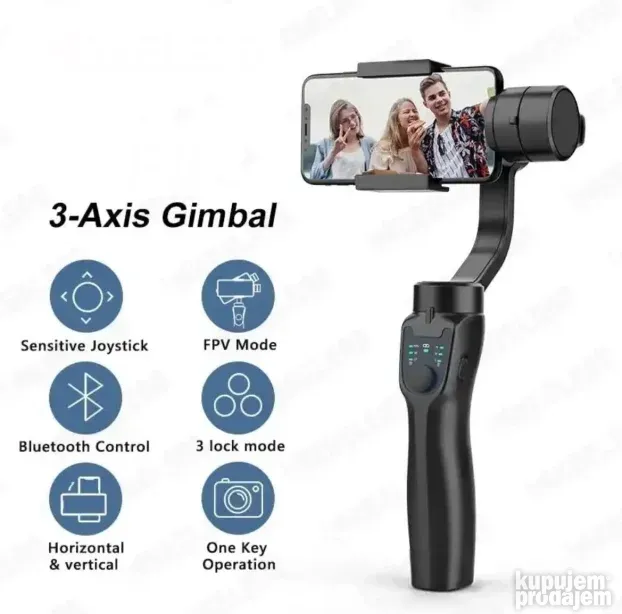 Gimbal STABILIZATOR tripod i teleskop 3 AXIS punjivi drzac