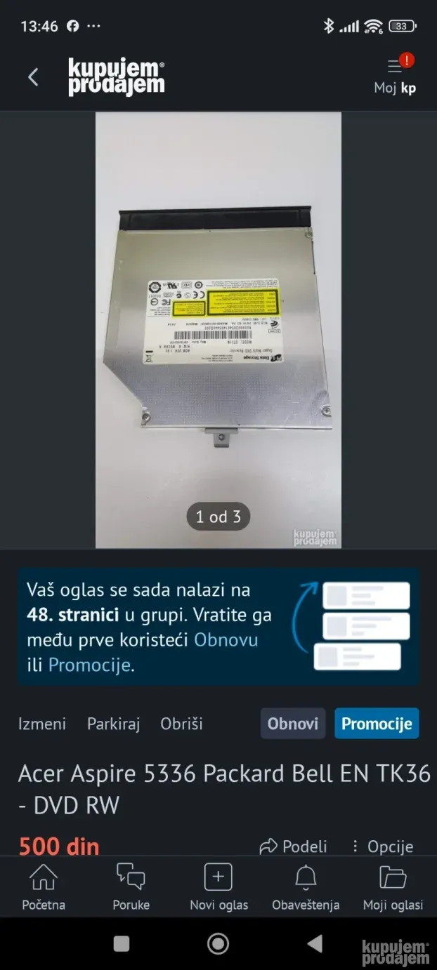 Acer Aspire 5336 - Delovi