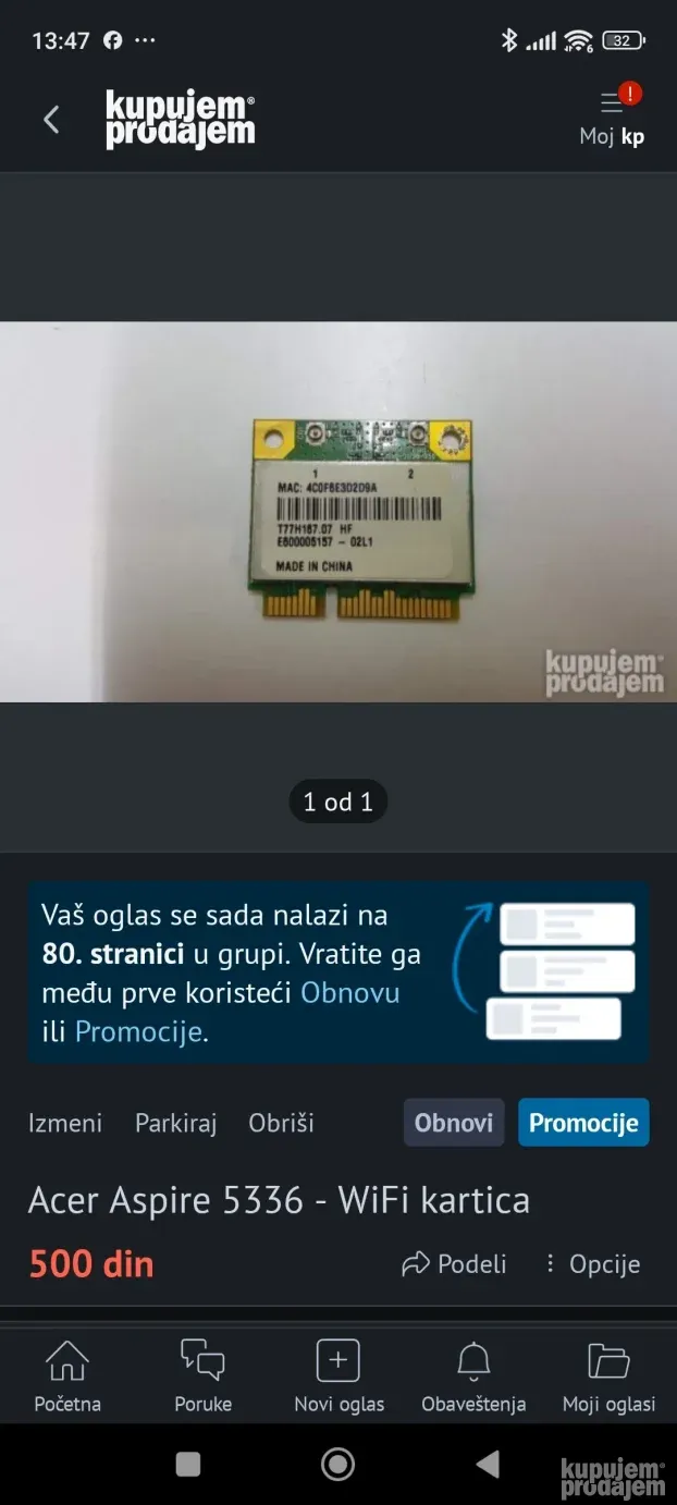 Acer Aspire 5336 - Delovi
