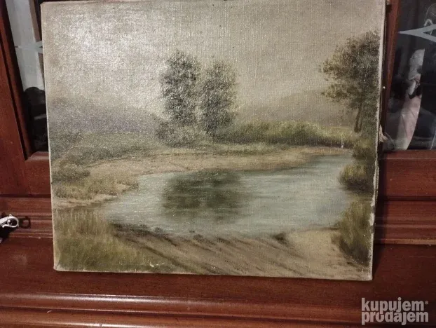 StarijaSlika ulje na platnu-34x28cm-bez rama
