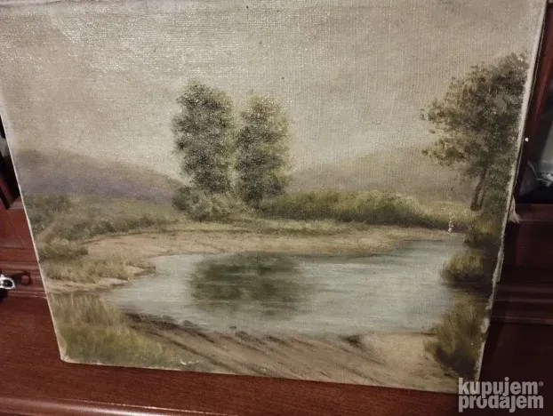 StarijaSlika ulje na platnu-34x28cm-bez rama
