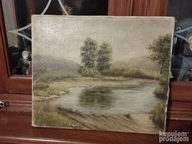 StarijaSlika ulje na platnu-34x28cm-bez rama