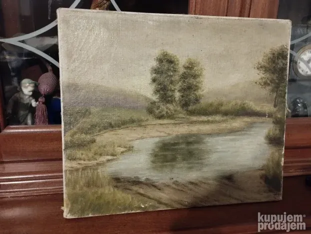 StarijaSlika ulje na platnu-34x28cm-bez rama