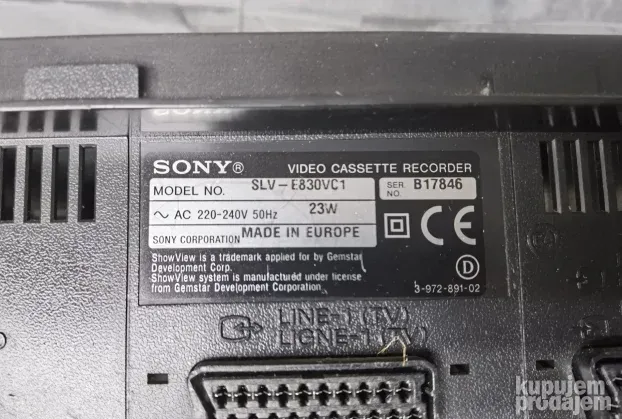Sony SLV-E830 VHS Video rekorder sa daljinskim