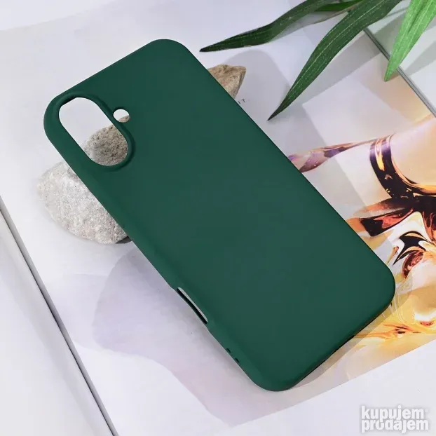 Torbica Teracell Soft Velvet za iPhone 16 Plus - T. Zelena