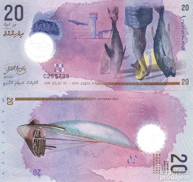MALDIVES Maldivi 5, 10, 20, 50 i 100 Rufiya 2015/24 UNC