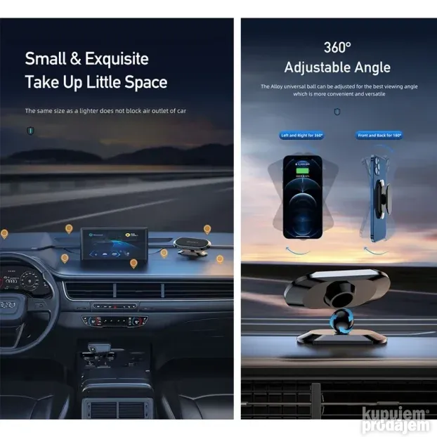 Drzac za mobilni telefon AWEI X20 magnet crni