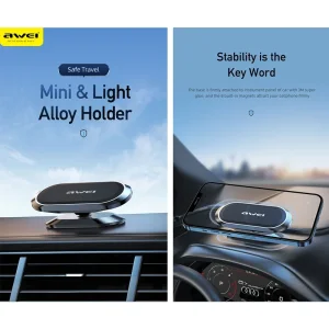 Drzac za mobilni telefon AWEI X20 magnet crni