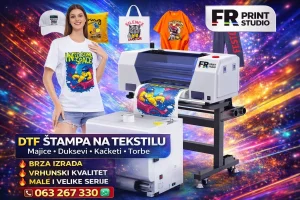 Reklamna štampa na majicama kačketima torbama