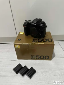 Nikon D500 (34497k okidanja) + kutija sa opremom full stanje