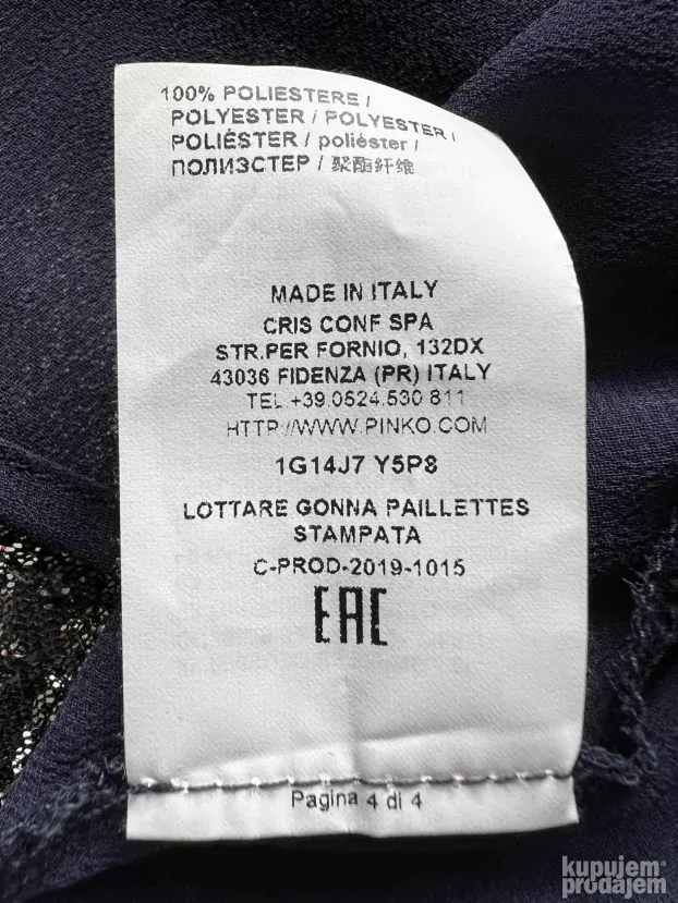 PINKO ORIGINAL NOVA svetlucava sljokicasta maksi suknja M